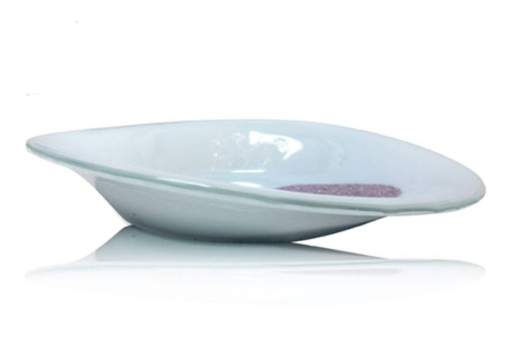 plato de vidrio artesanal